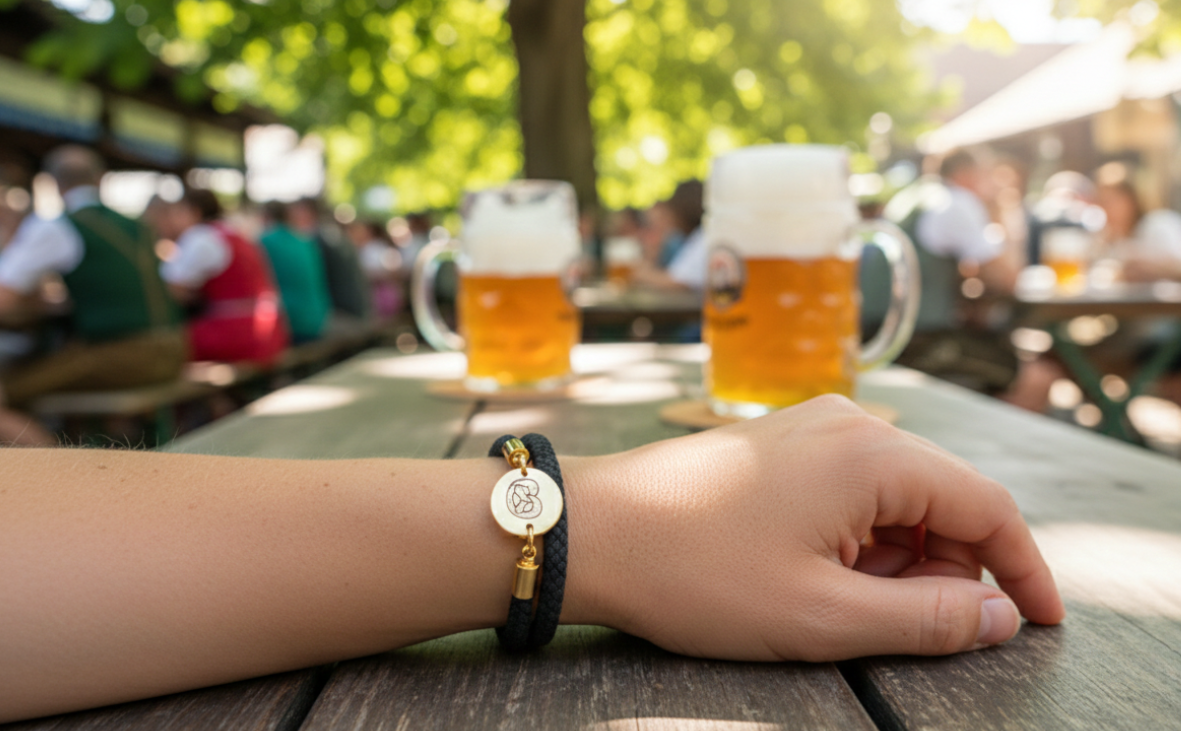 Brezn Gold Trachtenarmband mit Magnetverschluss