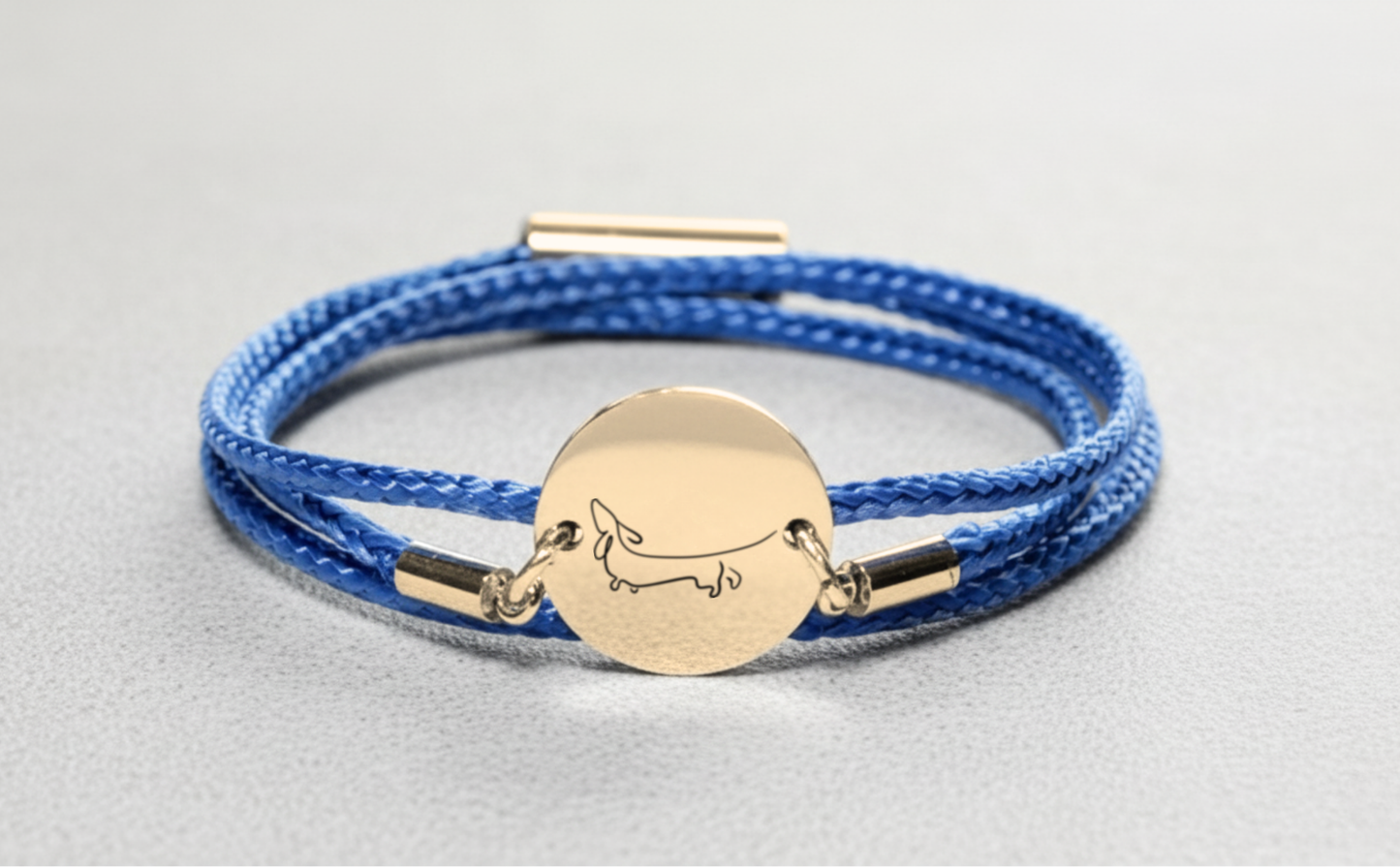 Dackel Gold Trachtenarmband mit Magnetverschluss