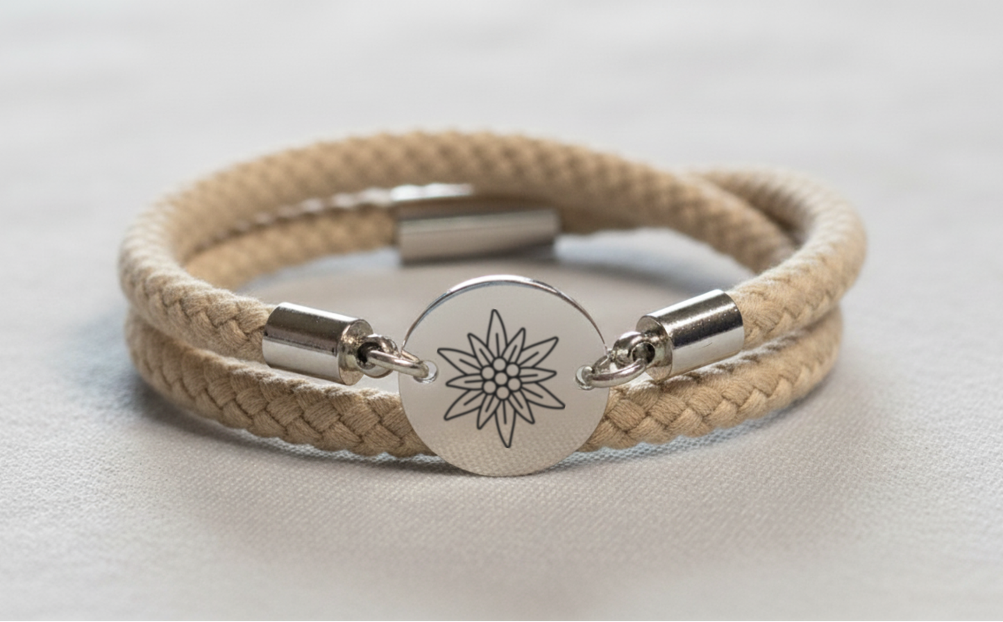 Edelweiss Trachtenarmband mit Magnetverschluss
