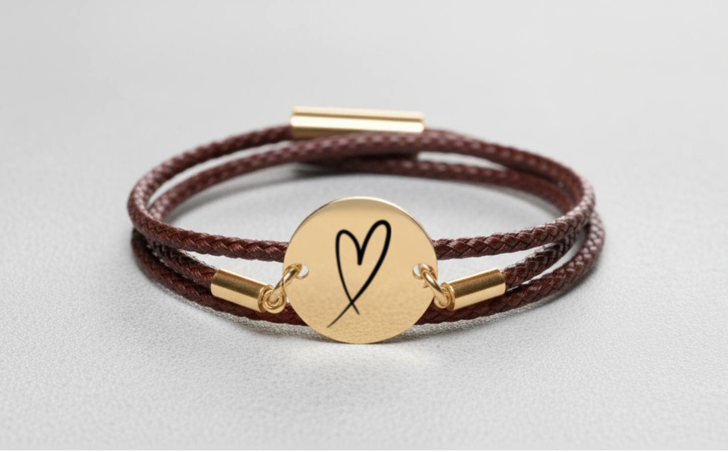 Herz Gold Trachtenarmband mit Magnetverschluss