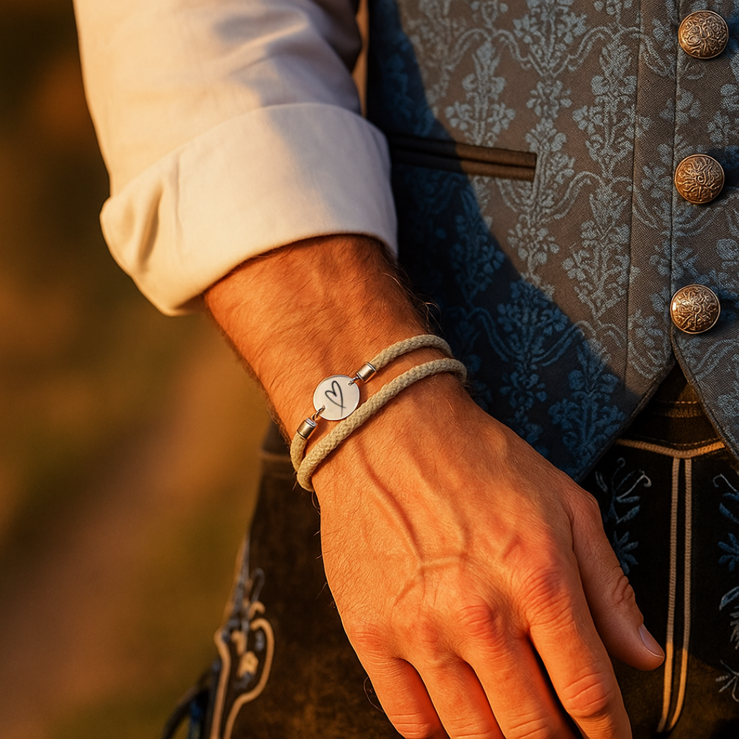 Herz Trachtenarmband mit Magnetverschluss