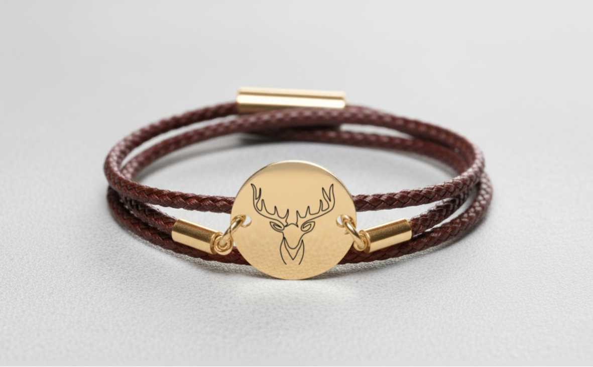 Hirsch Gold Winterarmband mit Magnetverschluss