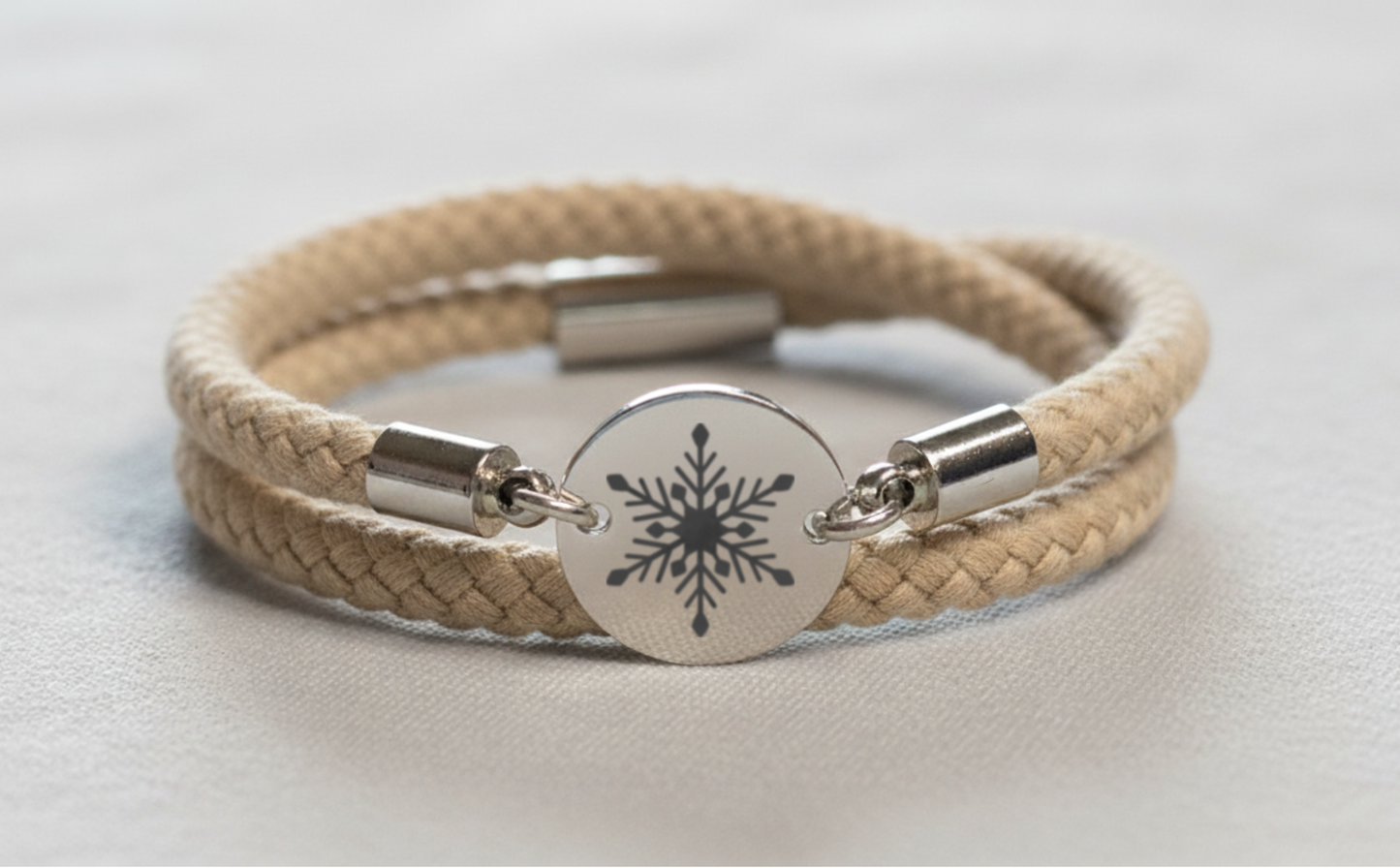 Schneeflocke Winterarmband mit Magnetverschluss