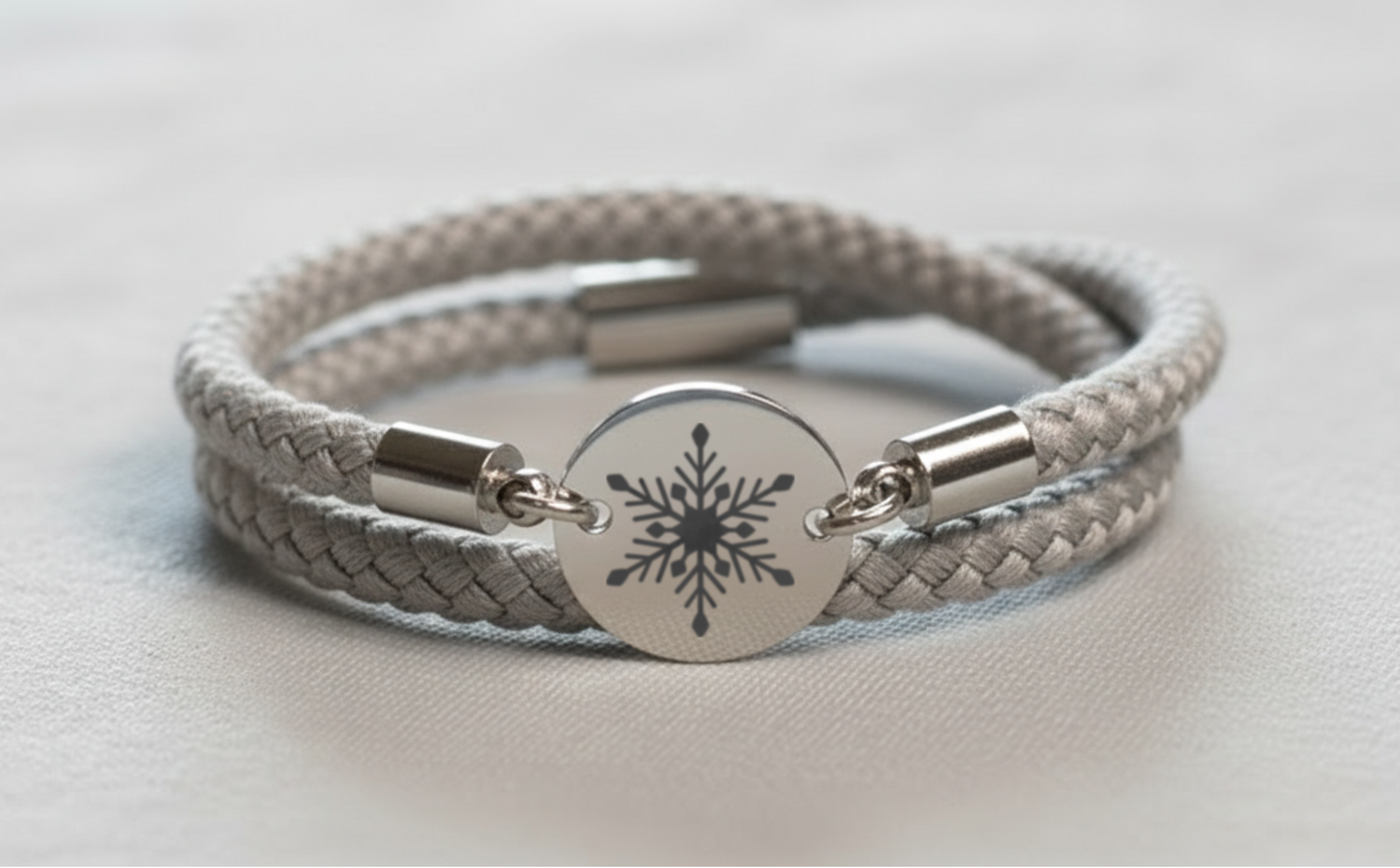 Schneeflocke Winterarmband mit Magnetverschluss