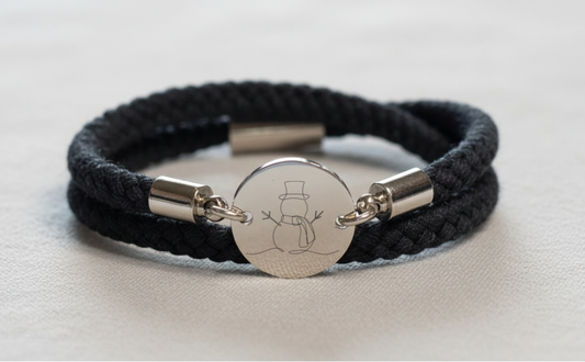 Schneemann Winterarmband mit Magnetverschluss