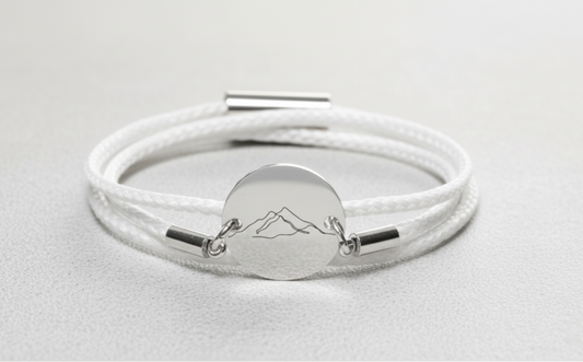 Berge Silber Trachtenarmband mit Magnetverschluss