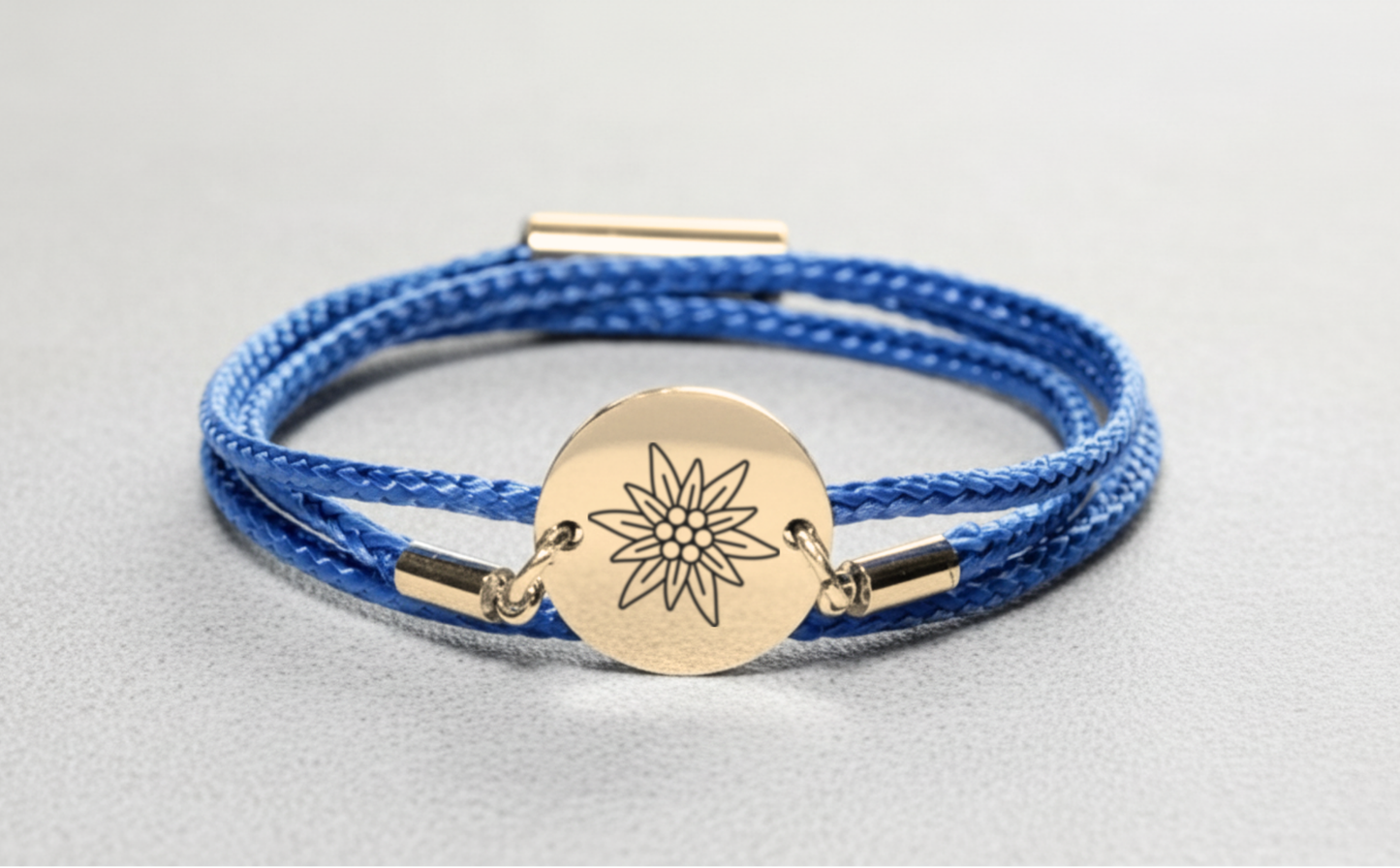 Edelweiss Gold Trachtenarmband mit Magnetverschluss