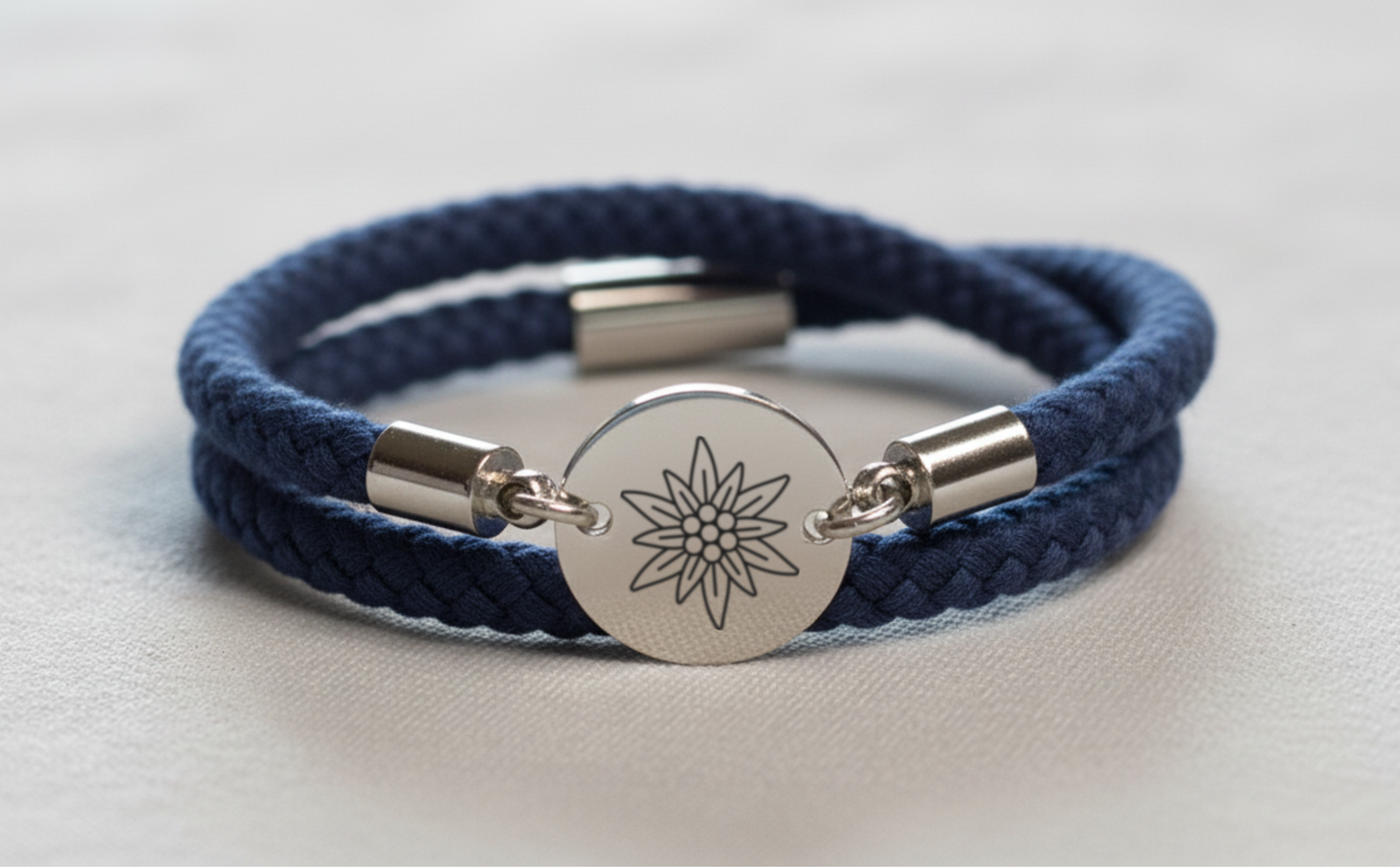 Edelweiss Trachtenarmband mit Magnetverschluss