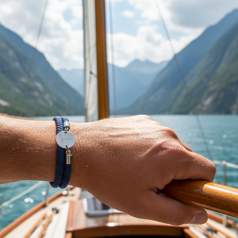 Segelboot Trachtenarmband mit Magnetverschluss