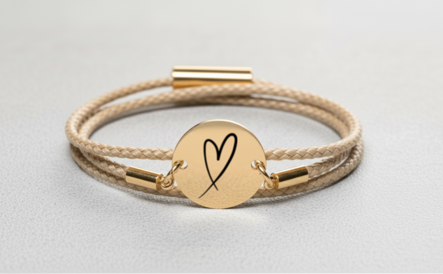 Herz Gold Trachtenarmband mit Magnetverschluss