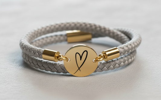 Herz Gold Trachtenarmband mit Magnetverschluss