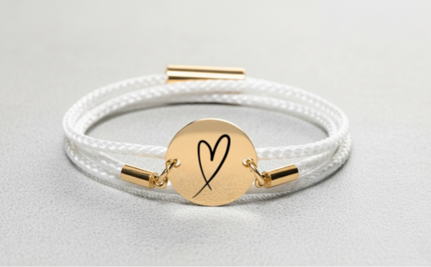 Herz Gold Trachtenarmband mit Magnetverschluss