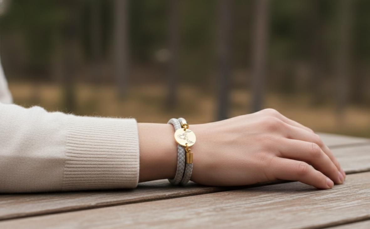 Armband, Trachtenarmband dick, mit Hirsch Garvur und Magnetverschluss