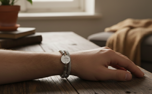 Armband, Trachtenarmband dick, mit Bier Gravur und Magnetverschluss