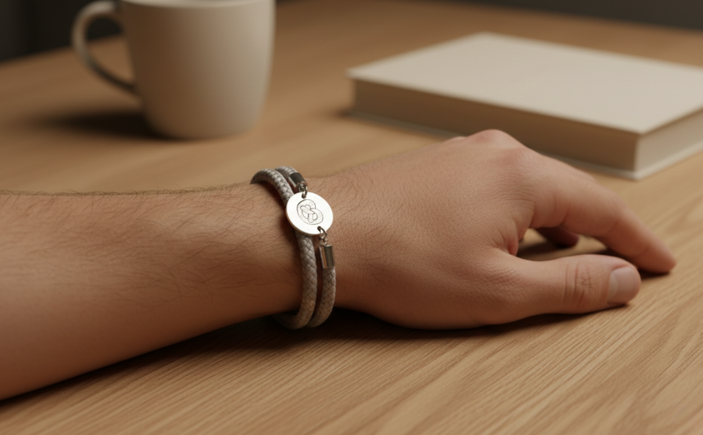 Armband, Trachtenarmband dick, mit Breze Gravur und Magnetverschluss