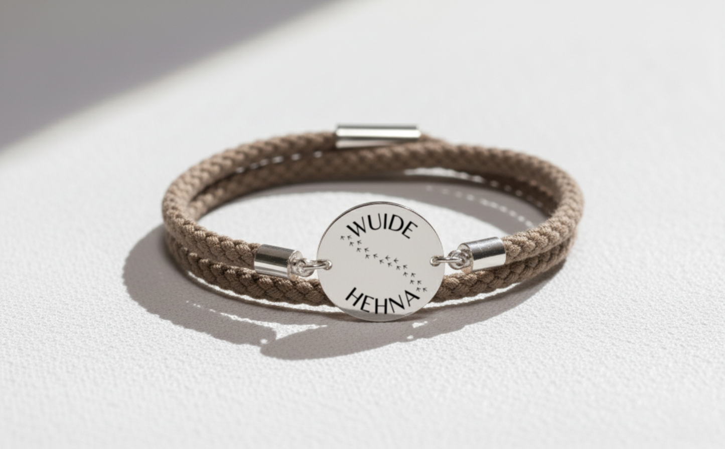 Armband, Trachtenarmband Wuide Hehna Gravur Silber mit Magnetverschluss