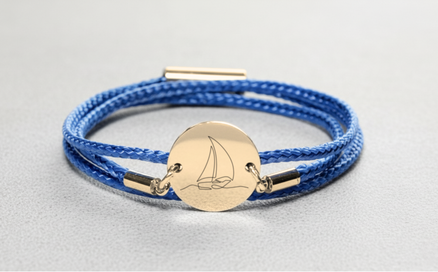 Segelboot Gold Trachtenarmband mit Magnetverschluss