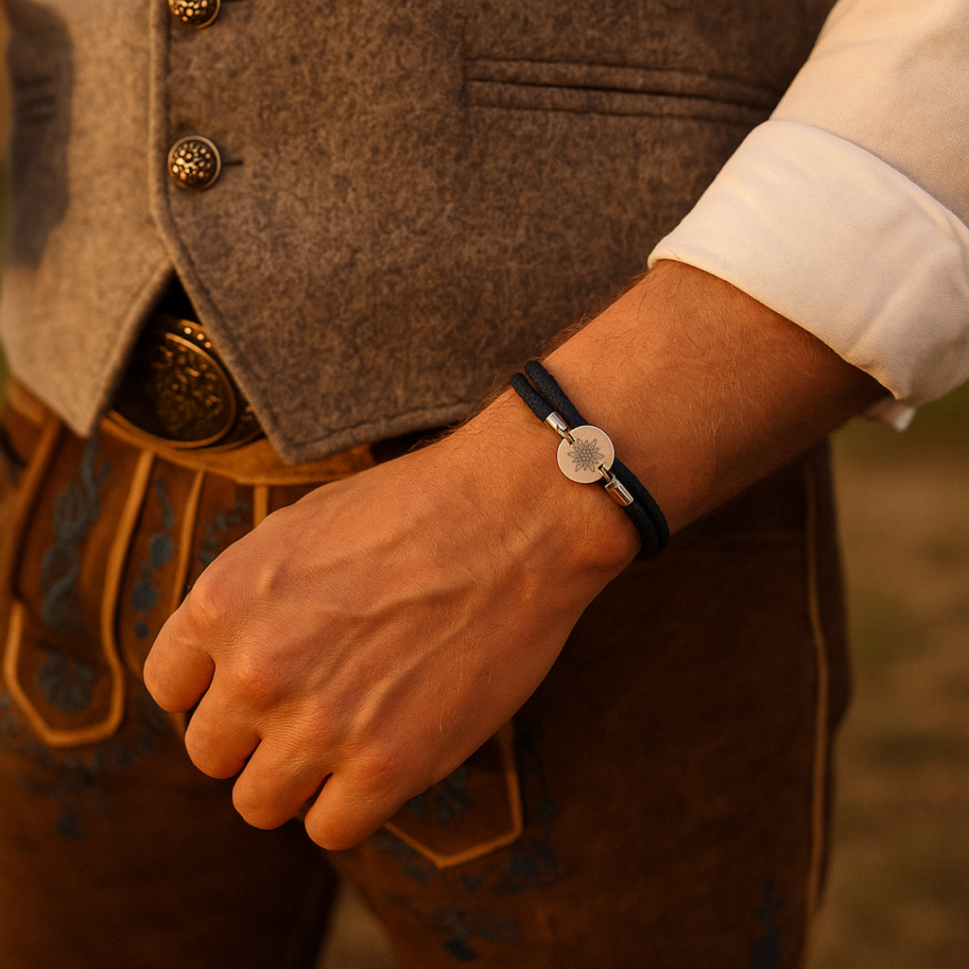 Edelweiss Trachtenarmband mit Magnetverschluss