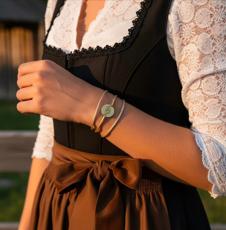 Brezn Gold Trachtenarmband mit Magnetverschluss