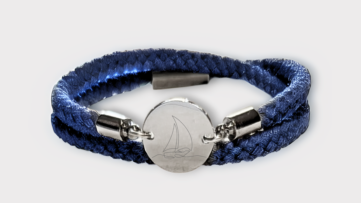 Segelboot Trachtenarmband mit Magnetverschluss