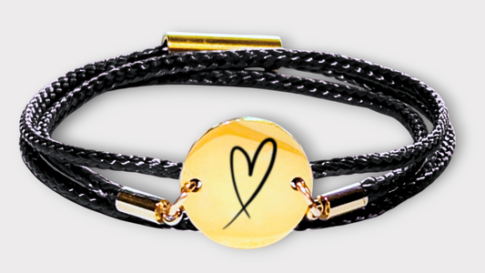 Herz Gold Trachtenarmband mit Magnetverschluss