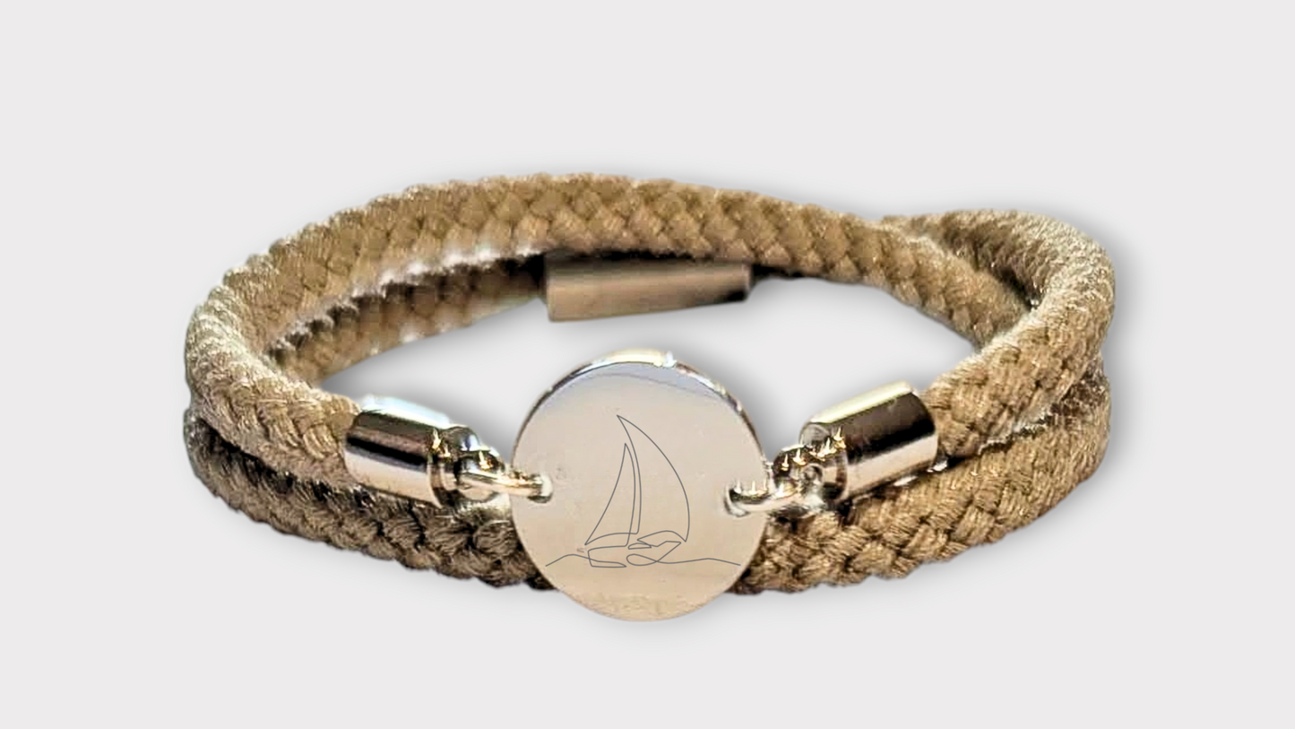 Segelboot Trachtenarmband mit Magnetverschluss